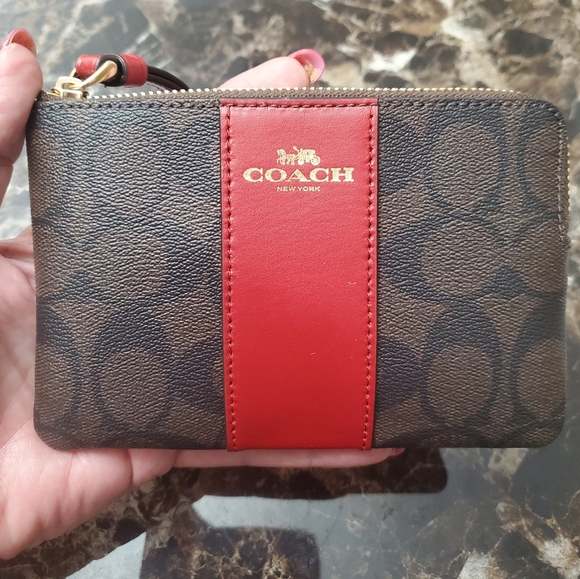 Coach Corner Zip Wristlet - Picture 2 of 5